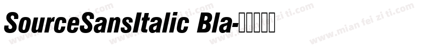SourceSansItalic Bla字体转换